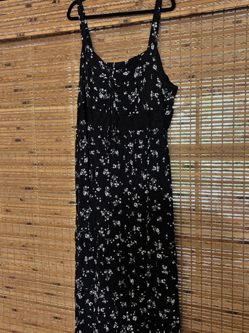 torrid Black Floral Maxi Dress with Spaghetti Straps